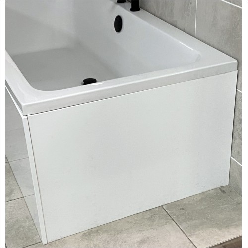 Gems - Moonstone White Gloss 700mm End Bath Panel
