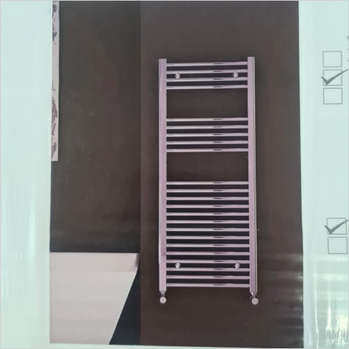 Rak Clearance - Metropolitan 500 x 600mm Chrome Heated Towel Rail