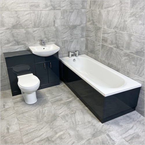 St. Moritz - Anthracite Gloss 1050mm Bathroom Vanity Suite