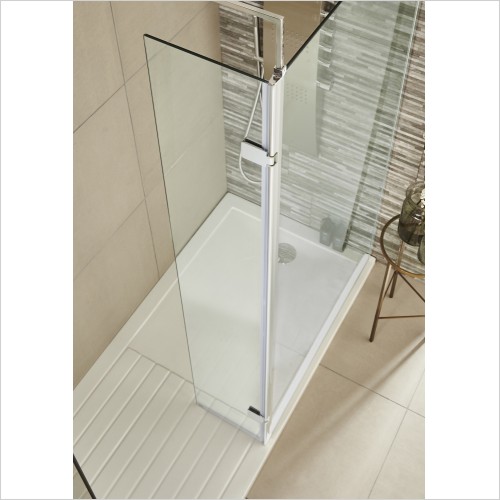 Nuie - Wetroom Swing Screen 300 x 1850mm