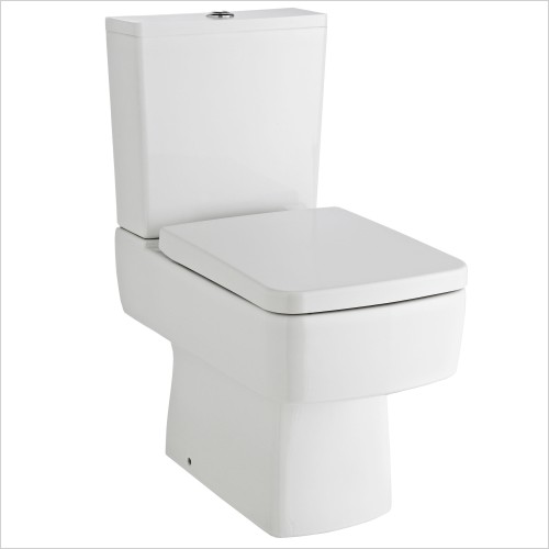 Nuie - Bliss Square Style Close Coupled Toilet Inc Soft Close Seat