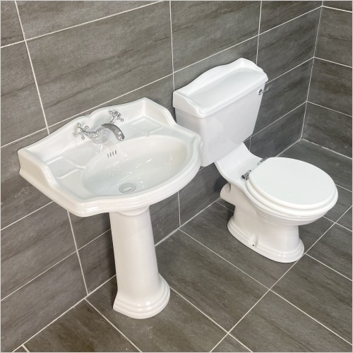 T2 Value Range - Ryther Toilet with 1th Round Basin & Kent Pedestal Set