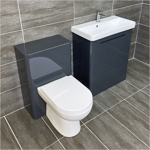St. Moritz - Rio Anthracite 700mm Vanity Unit with WC Unit Set