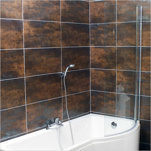 T2 Value Range - Claire P Shaped Shower Bath Curved Screen