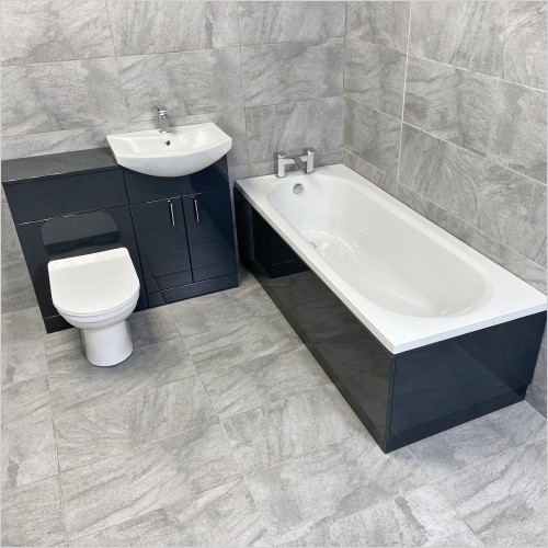St. Moritz - Anthracite Gloss 1050mm Bathroom Vanity Suite