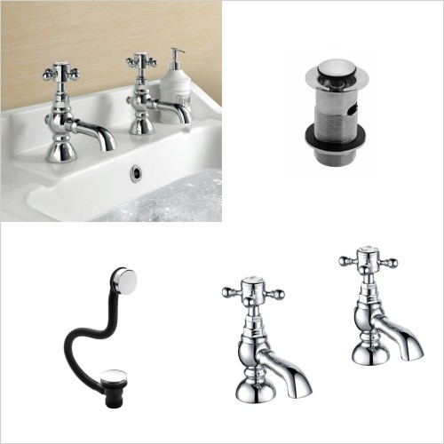 Reflections - Design C Tap Pack Including Basin & Bath Taps