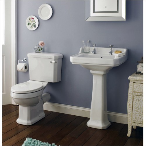 Tecaz - Carlton Traditional Basin & Toilet Set Inc Free Seat