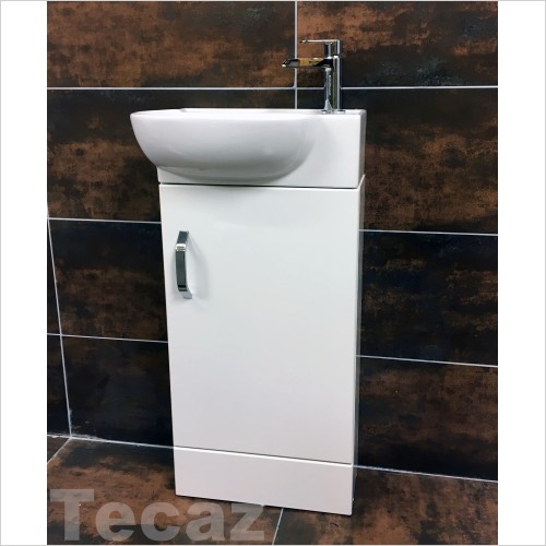 Reflections - Perla Cloakroom White Vanity Unit