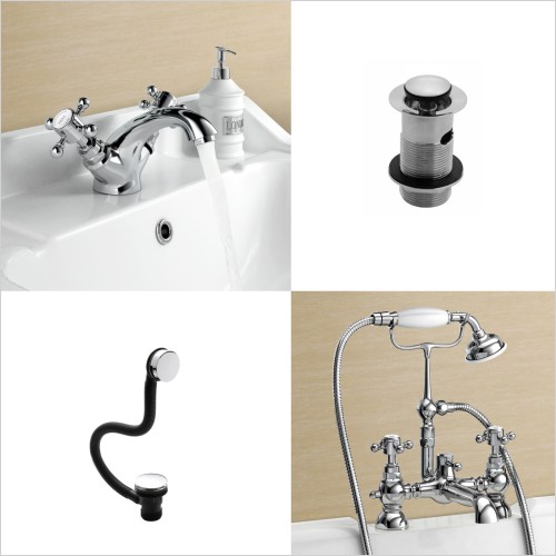 Reflections - Design C Tap Pack Including Basin Mono & Bath Shower Mixer