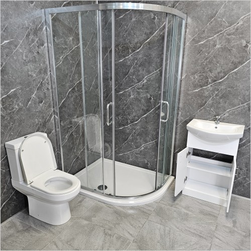 Tecaz - Atlas 1200mm Offset Quad 550 Vanity Charlie Right Hand