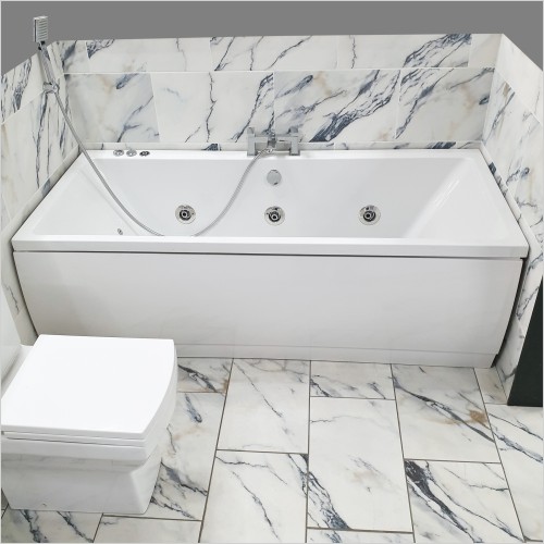 Reflections - Skylar Standard 1700 x 750mm Double Ended Whirlpool Bath