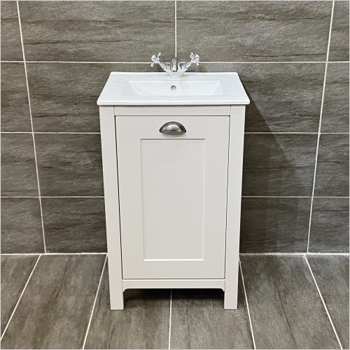 Old England - Durham Light Grey 500mm Vanity Unit With Basin