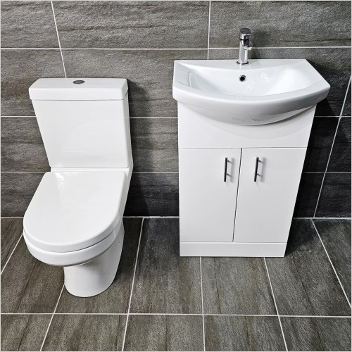 St. Moritz - 650mm Vanity Unit & Charlie Toilet Set