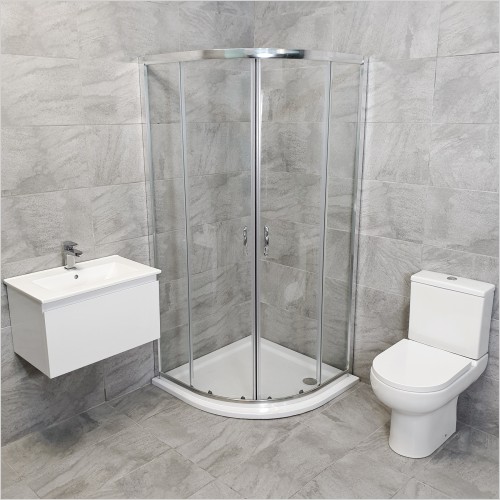 Tecaz - Complete 900mm Ella Quadrant Shower Suite with Mino