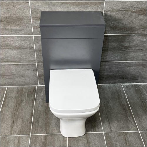 Gems - Moonstone Onyx Deep Graphite 500mm WC Unit & WC Pan