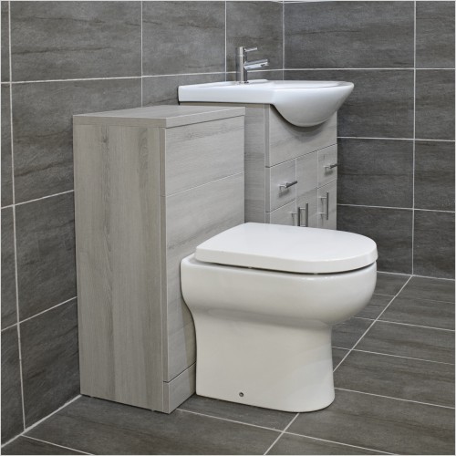 St. Moritz - 1250mm Grey Ash inc Basin & Luxury Toilet Pan
