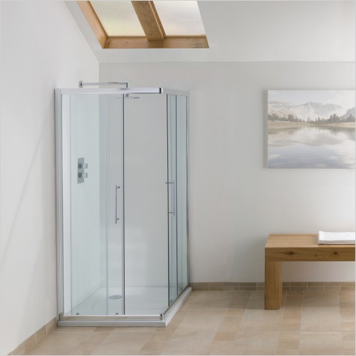 Lakes - Prospect 900 x 900mm Corner Entry Shower Enclosure