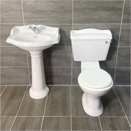 T2 Value Range - Ryther Toilet with 1th Round Basin & Kent Pedestal Set
