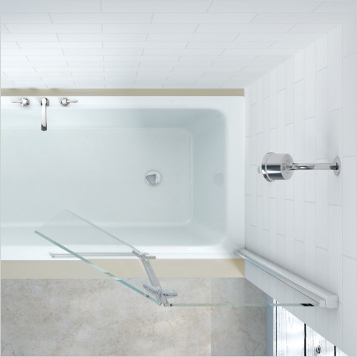 Merlyn - Merlyn MB7 2 Panel Hinged Bath Screen Right Hand Only