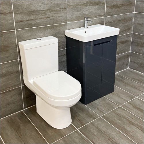 St. Moritz - Rio Anthracite 550mm Vanity Unit & Charlie Toilet Set