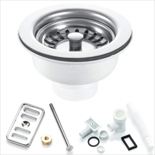 Rak - Rectangle Overflow & Waste Kit For Single Bowl Sink