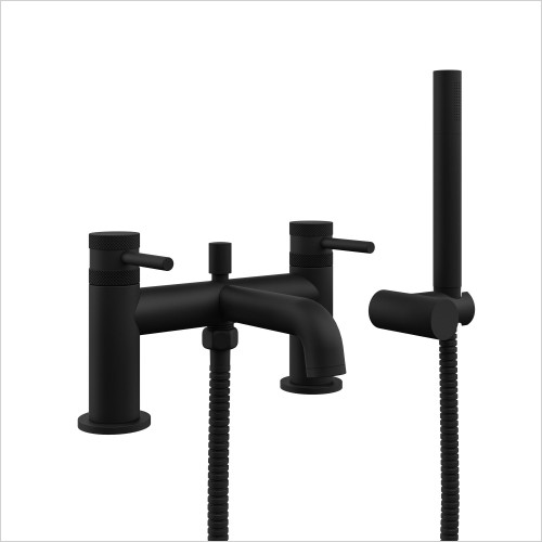 Tecaz - Core Matt Black Round Style Bath Shower Mixer Tap