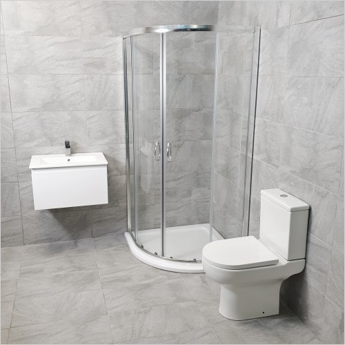 Tecaz - Complete 900mm Ella Quadrant Shower Suite with Mino