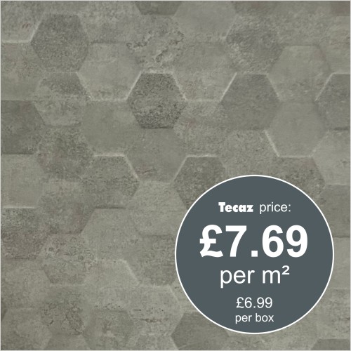 Tecaz - Lofthouse Concrete Hex 298 x 498mm Wall Tile