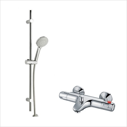 Reflections - Thermostatic Bath Shower Mixer Tap Wall Mounted