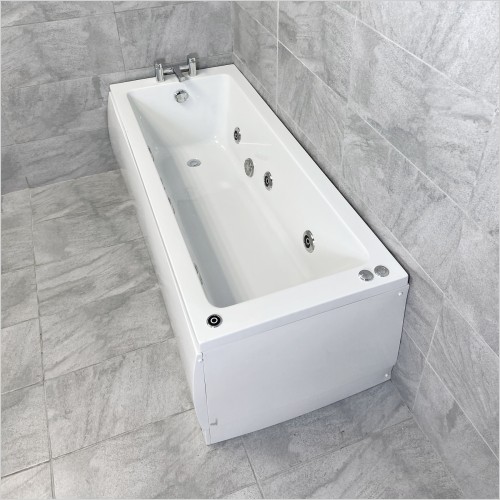 Reflections - Sienna Square 1700 x 700mm Bath with 6 Jet Whirlpool