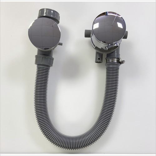 Tecaz - Pressfill Single Ended Bath Filler & Integrated Click Waste