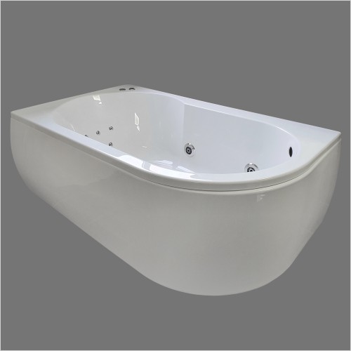 Gems - Serena Corner Bath 1550 x 900mm LH Whirlpool