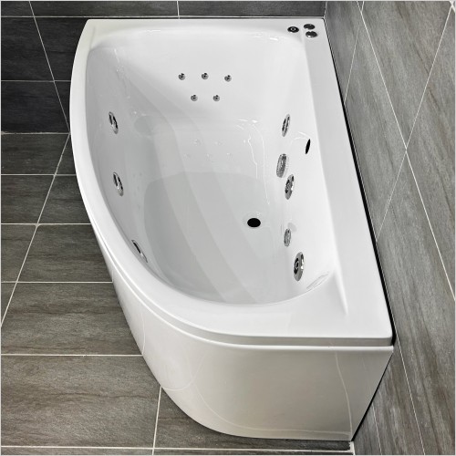 Reflections - Cleo Left Hand 1500mm Corner Bath with 6 Jet Whirlpool