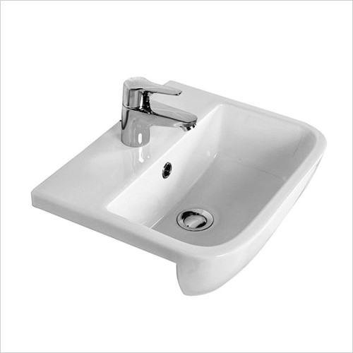 Rak - Series 600 52cm Semi Recessed Basin 1th