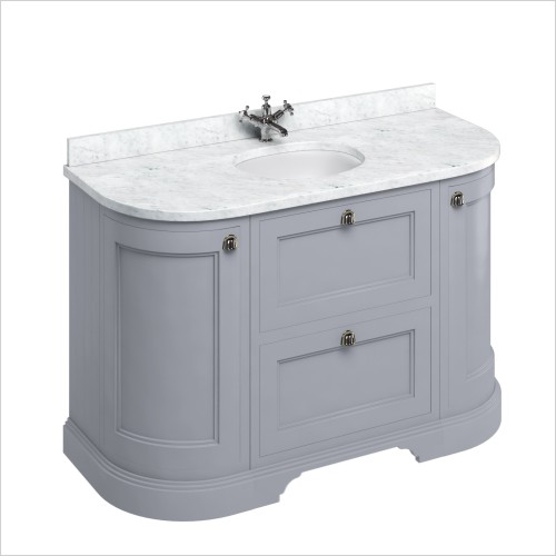 Burlington - 1340 Freestanding Unit W/ Drawers & 2 Round Corner Vanity