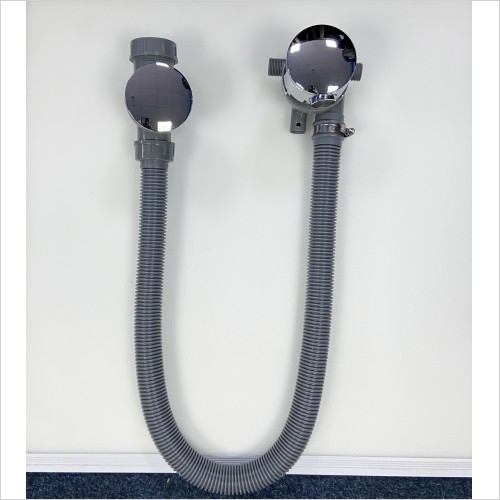 Tecaz - Pressfill Double Ended Bath Filler & Integrated Click Waste