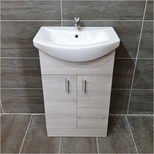 St. Moritz - 550mm Grey Ash Vanity Unit & Basin