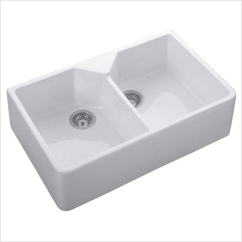 Rak - Gourmet 10 Belfast Double Bowl Kitchen Sink