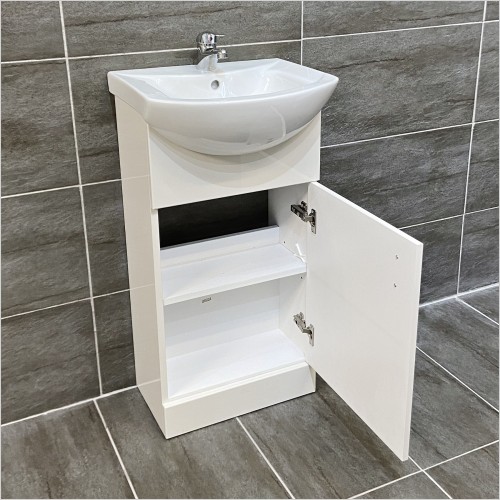 St. Moritz - London 450mm White Gloss Cloakroom Vanity Unit