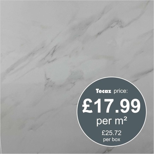 Tecaz - Calcutta Marmolles Brillo 60 x 60cm Wall / Floor Tile