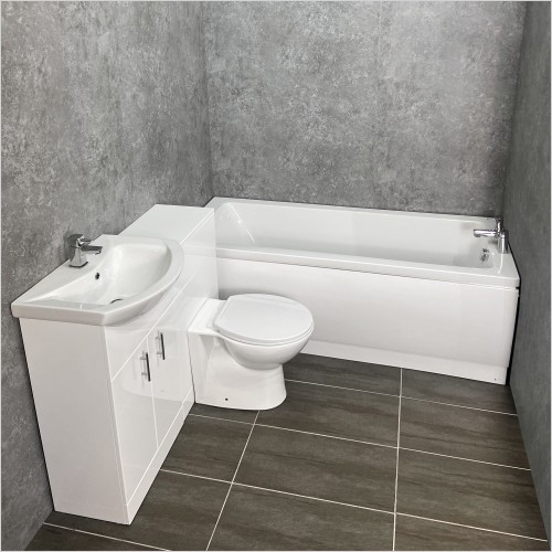 Reflections - Sienna 1050mm White Vanity Bathroom Suite