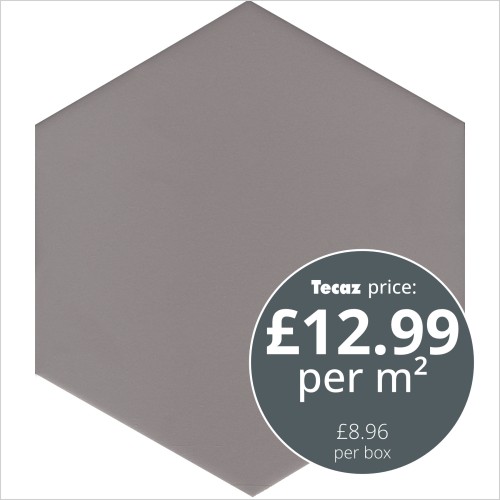 Tecaz - Inter Solid Basic Grey 215 x 250mm Wall / Floor Tile