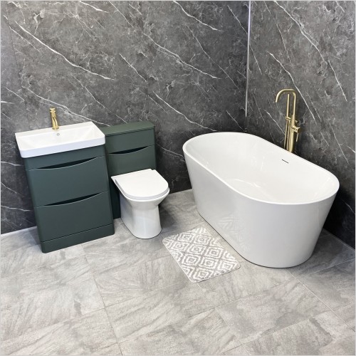 Gems - Moonstone Highland Green Freestanding Bath Suite