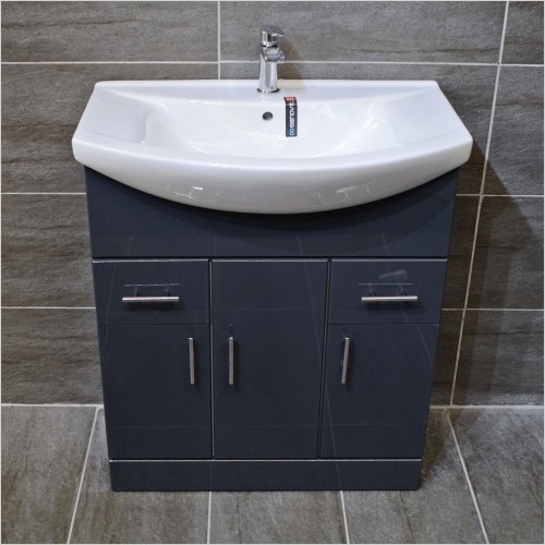 St. Moritz - 750mm Anthracite Vanity Unit With Basin
