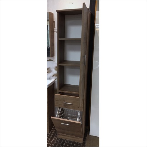 St. Moritz - Copenhagen Walnut Finish Tall Boy Bathroom Unit