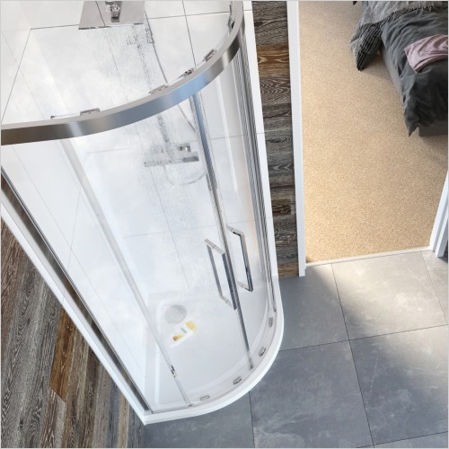 Lakes - St. Ives 1000 x 800mm Double Door Quadrant Shower