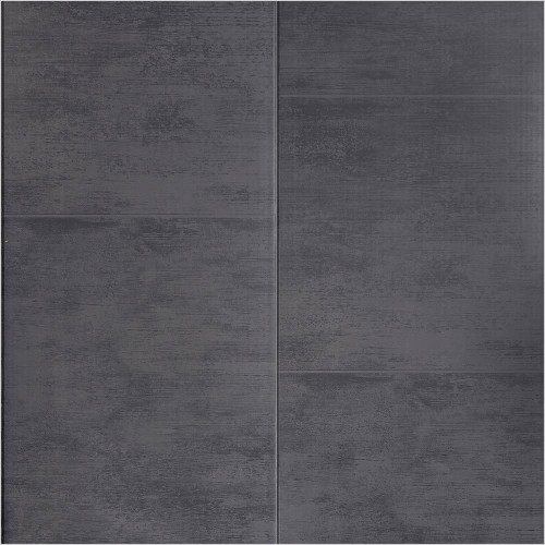 Tecaz - Satin Anthracite Large Tile 8mm Waterproof Wall Panelling