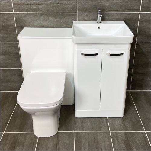 St. Moritz - Perla 500mm Vanity Unit with 500mm WC Unit Set