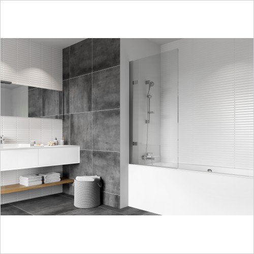Roman Showering - Haven8 Hinged Bath Screen LH