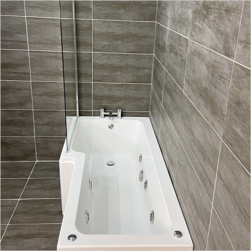 Reflections - Erika Amy L Shaped Whirlpool Showerbath Suite Left Hand